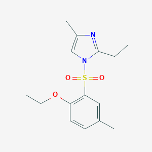 molecular formula C15H20N2O3S B344979 1-(2-Ethoxy-5-methylphenyl)sulfonyl-2-ethyl-4-methylimidazole CAS No. 873580-71-3