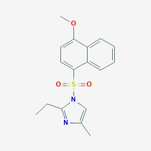 molecular formula C17H18N2O3S B344993 2-ethyl-1-[(4-methoxynaphthalen-1-yl)sulfonyl]-4-methyl-1H-imidazole CAS No. 898640-75-0
