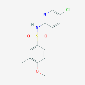 molecular formula C13H13ClN2O3S B344998 N-(5-chloropyridin-2-yl)-4-methoxy-3-methylbenzenesulfonamide CAS No. 879063-66-8