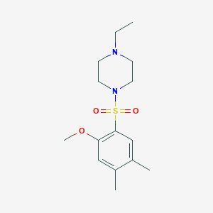 molecular formula C15H24N2O3S B345001 1-Ethyl-4-(2-methoxy-4,5-dimethylbenzenesulfonyl)piperazine CAS No. 950255-13-7