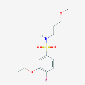 molecular formula C12H18FNO4S B345005 3-ethoxy-4-fluoro-N-(3-methoxypropyl)benzenesulfonamide CAS No. 886128-85-4