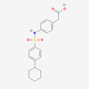 molecular formula C20H23NO4S B345019 (4-{[(4-Cyclohexylphenyl)sulfonyl]amino}phenyl)acetic acid CAS No. 524050-05-3