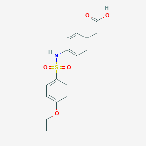 molecular formula C16H17NO5S B345023 (4-{[(4-Ethoxyphenyl)sulfonyl]amino}phenyl)acetic acid CAS No. 524039-62-1