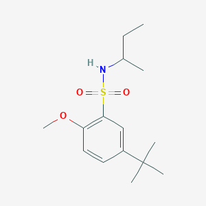 molecular formula C15H25NO3S B345025 {[5-(Tert-butyl)-2-methoxyphenyl]sulfonyl}(methylpropyl)amine CAS No. 898649-76-8