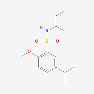 molecular formula C14H23NO3S B345028 {[2-Methoxy-5-(methylethyl)phenyl]sulfonyl}(methylpropyl)amine CAS No. 898649-53-1