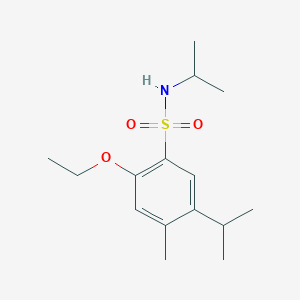 molecular formula C15H25NO3S B345048 {[2-Ethoxy-4-methyl-5-(methylethyl)phenyl]sulfonyl}(methylethyl)amine CAS No. 898642-18-7