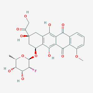 B034505 7-O-(2,6-Dideoxy-2-fluorotalopyranose)adriamycinone CAS No. 103930-51-4
