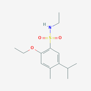 molecular formula C14H23NO3S B345050 2-ethoxy-N-ethyl-5-isopropyl-4-methylbenzenesulfonamide CAS No. 898645-61-9