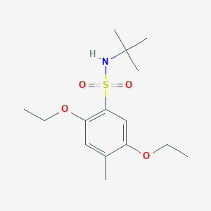 molecular formula C15H25NO4S B345054 [(2,5-Diethoxy-4-methylphenyl)sulfonyl](tert-butyl)amine CAS No. 898650-17-4