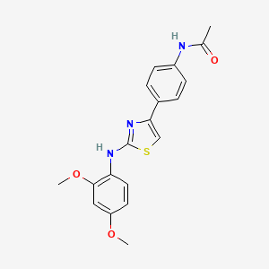 molecular formula C19H19N3O3S B3450569 N-(4-{2-[(2,4-dimethoxyphenyl)amino]-1,3-thiazol-4-yl}phenyl)acetamide 