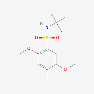 molecular formula C13H21NO4S B345060 [(2,5-Dimethoxy-4-methylphenyl)sulfonyl](tert-butyl)amine CAS No. 898650-18-5