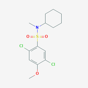 molecular formula C14H19Cl2NO3S B345064 [(2,5-Dichloro-4-methoxyphenyl)sulfonyl]cyclohexylmethylamine CAS No. 496013-90-2