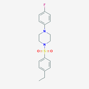molecular formula C18H21FN2O2S B345073 1-[(4-Ethylphenyl)sulfonyl]-4-(4-fluorophenyl)piperazine CAS No. 325813-07-8