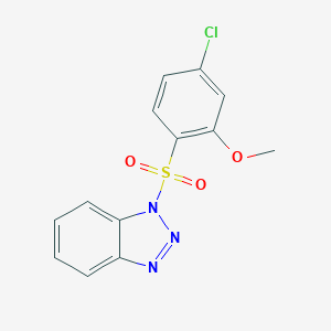 molecular formula C13H10ClN3O3S B345074 1-(4-Chloro-2-methoxyphenyl)sulfonylbenzotriazole CAS No. 333311-35-6