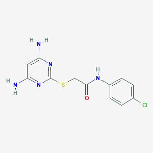 molecular formula C12H12ClN5OS B345078 N-(4-chlorophenyl)-2-[(4,6-diaminopyrimidin-2-yl)sulfanyl]acetamide CAS No. 313380-39-1