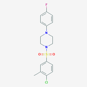 molecular formula C17H18ClFN2O2S B345083 1-[(4-Chloro-3-methylphenyl)sulfonyl]-4-(4-fluorophenyl)piperazine CAS No. 325812-16-6
