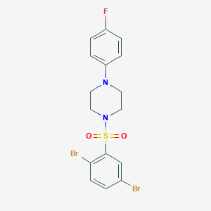 1-[(2,5-Dibromophenyl)sulfonyl]-4-(4-fluorophenyl)piperazine