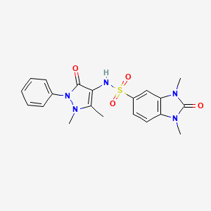 N-(1,5-dimethyl-3-oxo-2-phenyl-2,3-dihydro-1H-pyrazol-4-yl)-1,3-dimethyl-2-oxo-2,3-dihydro-1H-benzimidazole-5-sulfonamide