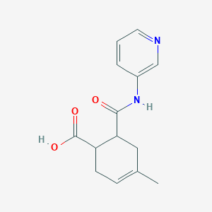 molecular formula C14H16N2O3 B345091 4-methyl-6-(pyridin-3-ylcarbamoyl)cyclohex-3-ene-1-carboxylic Acid CAS No. 693255-84-4