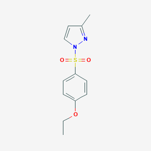 molecular formula C12H14N2O3S B345092 1-(4-Ethoxyphenyl)sulfonyl-3-methylpyrazole CAS No. 957311-93-2