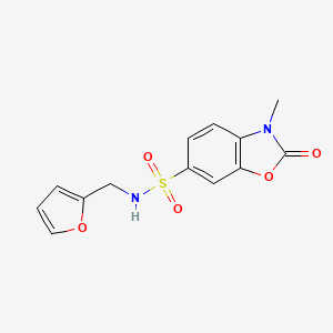 N-(2-furylmethyl)-3-methyl-2-oxo-2,3-dihydro-1,3-benzoxazole-6-sulfonamide