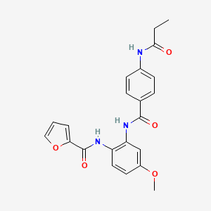 N-(4-methoxy-2-{[4-(propionylamino)benzoyl]amino}phenyl)-2-furamide