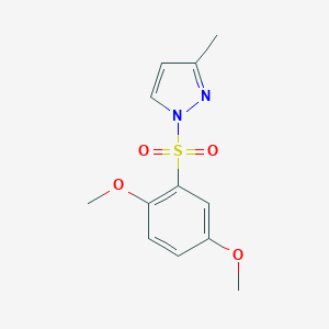 molecular formula C12H14N2O4S B345096 1-(2,5-Dimethoxyphenyl)sulfonyl-3-methylpyrazole CAS No. 957311-94-3