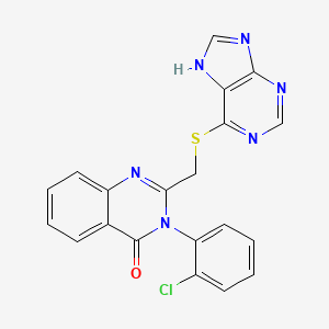 3-(2-chlorophenyl)-2-[(9H-purin-6-ylthio)methyl]-4(3H)-quinazolinone