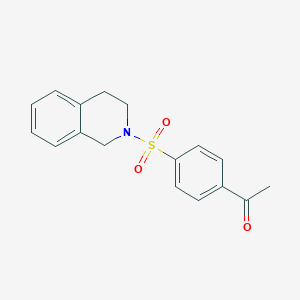 molecular formula C17H17NO3S B345098 1-[4-(3,4-Dihydro-1H-isoquinoline-2-sulfonyl)-phenyl]-ethanone CAS No. 483348-13-6