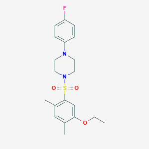 molecular formula C20H25FN2O3S B345099 1-[(5-Ethoxy-2,4-dimethylphenyl)sulfonyl]-4-(4-fluorophenyl)piperazine CAS No. 708233-37-8