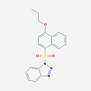 molecular formula C19H17N3O3S B345100 1-[(4-propoxynaphthalen-1-yl)sulfonyl]-1H-1,2,3-benzotriazole CAS No. 873680-90-1