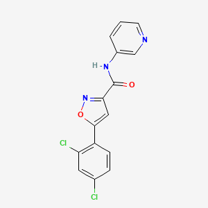 molecular formula C15H9Cl2N3O2 B3451000 5-(2,4-dichlorophenyl)-N-3-pyridinyl-3-isoxazolecarboxamide 