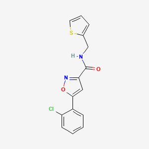 molecular formula C15H11ClN2O2S B3451040 5-(2-CHLOROPHENYL)-N~3~-(2-THIENYLMETHYL)-3-ISOXAZOLECARBOXAMIDE 