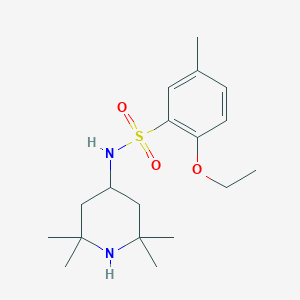 molecular formula C18H30N2O3S B345108 2-ethoxy-5-methyl-N-(2,2,6,6-tetramethylpiperidin-4-yl)benzenesulfonamide CAS No. 878669-08-0