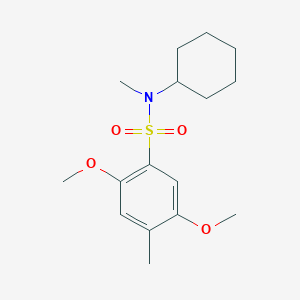 molecular formula C16H25NO4S B345109 N-cyclohexyl-2,5-dimethoxy-N,4-dimethylbenzenesulfonamide CAS No. 873578-75-7