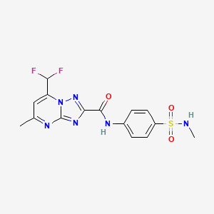 molecular formula C15H14F2N6O3S B3451104 7-(DIFLUOROMETHYL)-5-METHYL-N~2~-{4-[(METHYLAMINO)SULFONYL]PHENYL}[1,2,4]TRIAZOLO[1,5-A]PYRIMIDINE-2-CARBOXAMIDE 