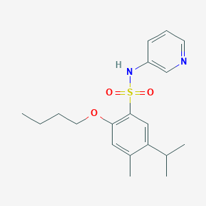 molecular formula C19H26N2O3S B345116 {[2-Butoxy-4-methyl-5-(methylethyl)phenyl]sulfonyl}-3-pyridylamine CAS No. 941232-42-4