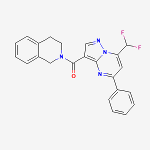 molecular formula C23H18F2N4O B3451191 (7-(Difluoromethyl)-5-phenylpyrazolo[1,5-a]pyrimidin-3-yl)(3,4-dihydroisoquinolin-2(1H)-yl)methanone 