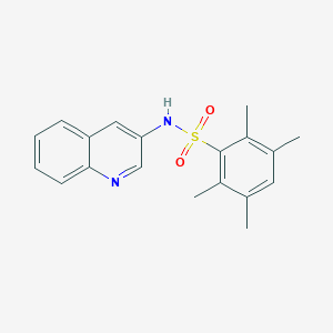 molecular formula C19H20N2O2S B345120 2,3,5,6-tetramethyl-N-(quinolin-3-yl)benzene-1-sulfonamide CAS No. 1136417-96-3