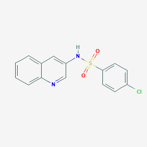 molecular formula C15H11ClN2O2S B345123 4-chloro-N-quinolin-3-ylbenzenesulfonamide CAS No. 1022859-40-0