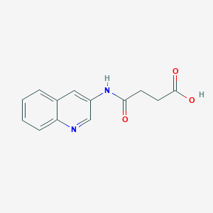 molecular formula C13H12N2O3 B345127 4-Oxo-4-(quinolin-3-ylamino)butanoic acid CAS No. 342021-89-0