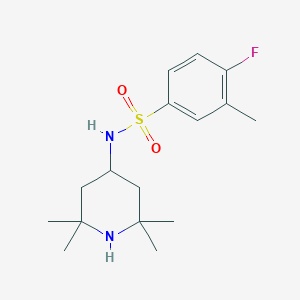 molecular formula C16H25FN2O2S B345128 4-fluoro-3-methyl-N-(2,2,6,6-tetramethylpiperidin-4-yl)benzenesulfonamide CAS No. 879052-88-7