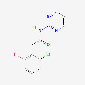 molecular formula C12H9ClFN3O B3451340 2-(2-chloro-6-fluorophenyl)-N-(pyrimidin-2-yl)acetamide 