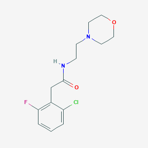 molecular formula C14H18ClFN2O2 B3451344 2-(2-chloro-6-fluorophenyl)-N-[2-(4-morpholinyl)ethyl]acetamide 