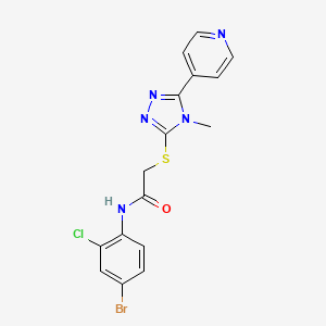 molecular formula C16H13BrClN5OS B3451413 N-(4-bromo-2-chlorophenyl)-2-{[4-methyl-5-(pyridin-4-yl)-4H-1,2,4-triazol-3-yl]sulfanyl}acetamide 