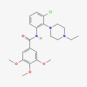 molecular formula C22H28ClN3O4 B3451427 N-[3-chloro-2-(4-ethylpiperazin-1-yl)phenyl]-3,4,5-trimethoxybenzamide 