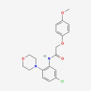 molecular formula C19H21ClN2O4 B3451432 N-[5-chloro-2-(4-morpholinyl)phenyl]-2-(4-methoxyphenoxy)acetamide 