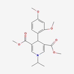 molecular formula C20H25NO6 B3451484 3,5-DIMETHYL 4-(2,4-DIMETHOXYPHENYL)-1-(PROPAN-2-YL)-1,4-DIHYDROPYRIDINE-3,5-DICARBOXYLATE 