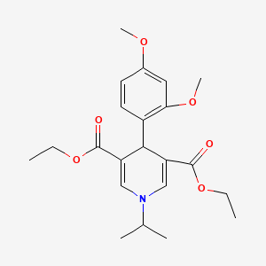 molecular formula C22H29NO6 B3451516 3,5-DIETHYL 4-(2,4-DIMETHOXYPHENYL)-1-(PROPAN-2-YL)-1,4-DIHYDROPYRIDINE-3,5-DICARBOXYLATE 