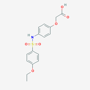 molecular formula C16H17NO6S B345157 [4-(4-Ethoxybenzenesulfonylamino)phenoxy]acetic acid CAS No. 681841-41-8